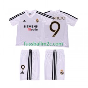 Fußballtrikots Real Madrid RONALDO 9 2004 20025 Retro Kinder Heim Trikotsatz